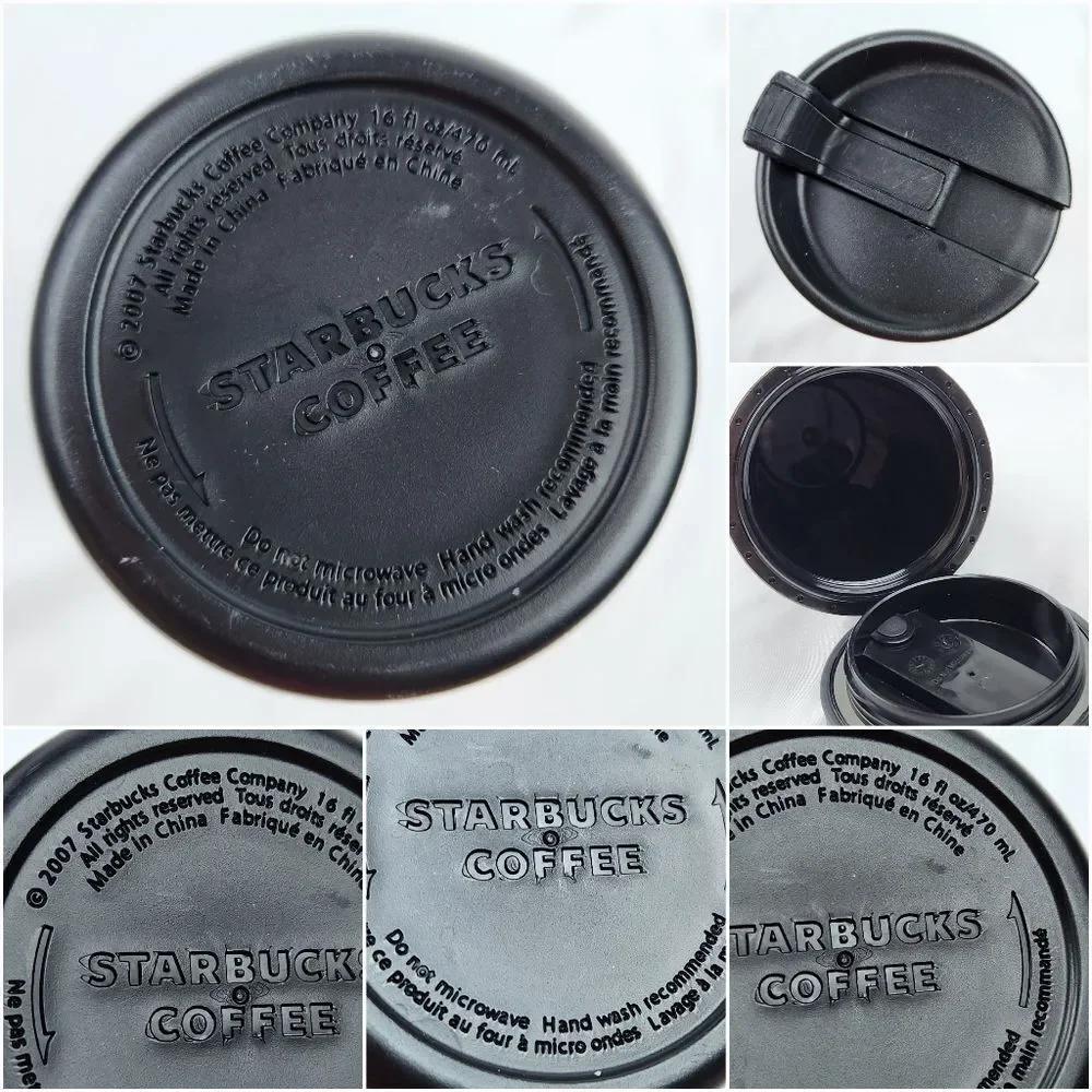 ☕️Starbucks 2007 Black Customizable Create Your Own 16oz Travel Tumbler